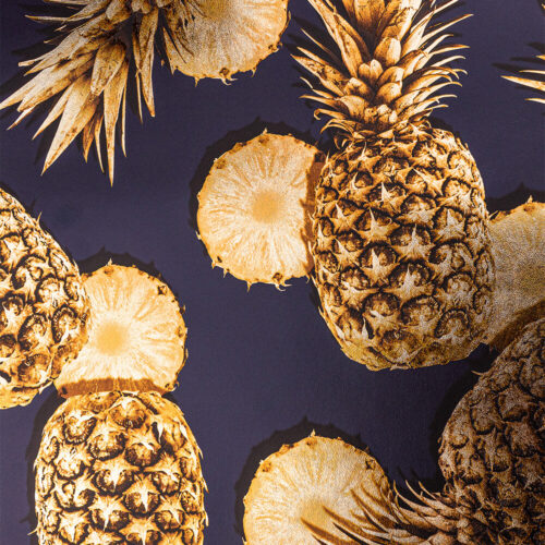 Similpelle stampata al metro motivo "Ananas" | Agile Print