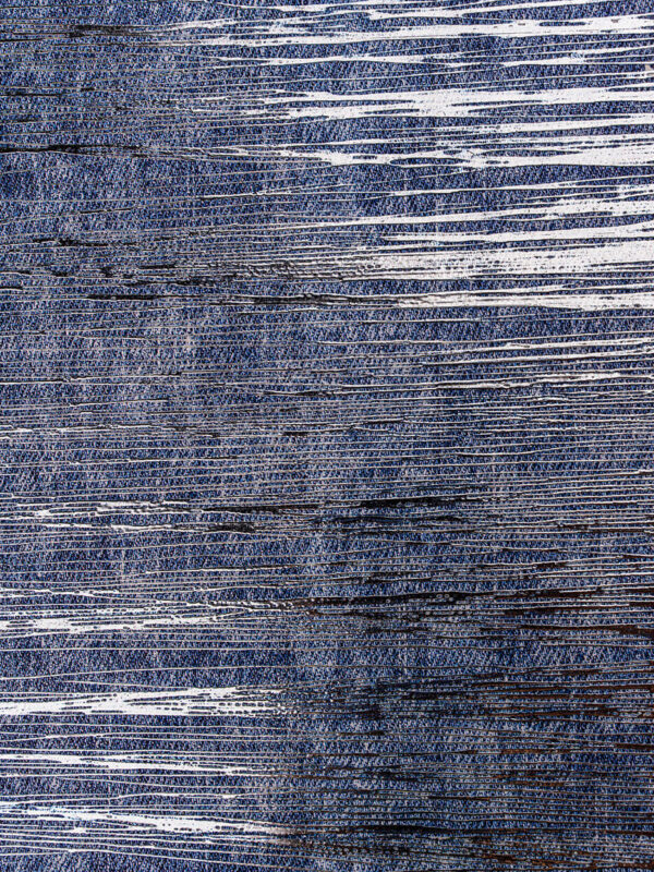 Stampa motivo "Denim con inserti di filamenti metallici" - Disponibile in Similpelle stampata, Pelle stampata e Poliuretano metallizzato stampato | Agile Print